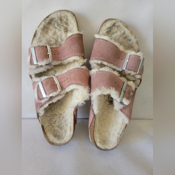 BIRKENSTOCKS ARIZONA SHEARLING SLIPPERS SANDALS (sz US 9‎ or Euro 40) - Picture 1 of 8